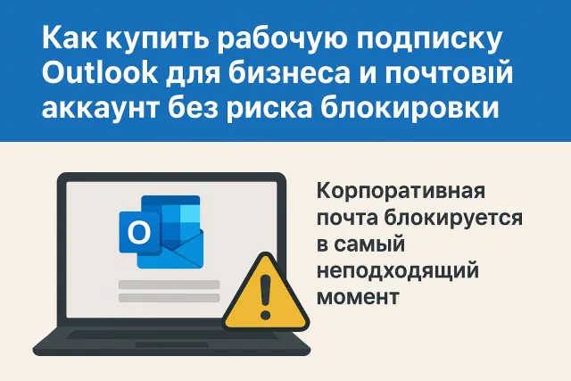 Как купить рабочую подписку Outlook для бизнеса и почтовый аккаунт без риска блокировки
